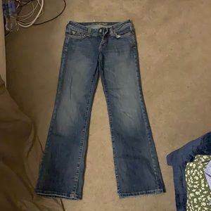 Vintage American Eagle low rise jeans. dark blue denim. Size 2 short